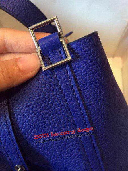 Hermes Picotin Lock 22cm Bags Litchi Leather HPT22 Blue