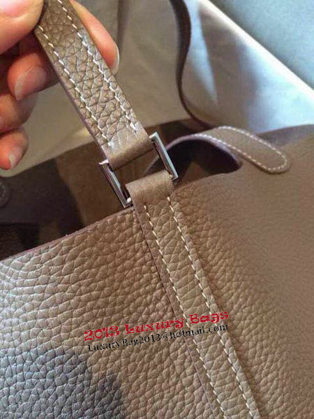 Hermes Picotin Lock 22cm Bags Litchi Leather HPT22 Grey