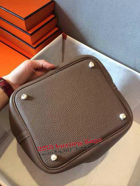 Hermes Picotin Lock 22cm Bags Litchi Leather HPT22 Grey