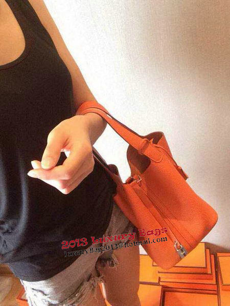 Hermes Picotin Lock 22cm Bags Litchi Leather HPT22 Orange