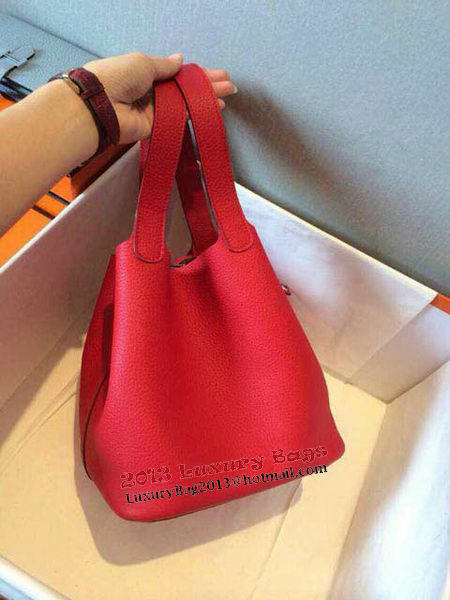 Hermes Picotin Lock 22cm Bags Litchi Leather HPT22 Red