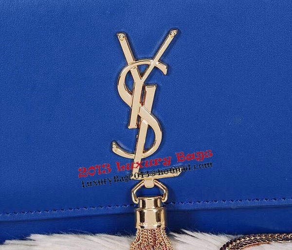 Saint Laurent mini Monogramme Cross-body Shoulder Bag 326076 Blue