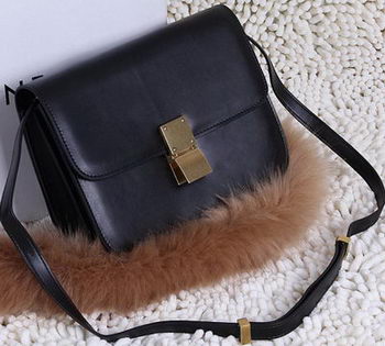 Celine Classic Box Small Flap Bag Calfskin C88007T Black