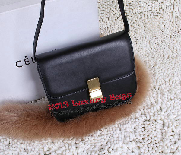 Celine Classic Box Small Flap Bag Calfskin C88007T Black