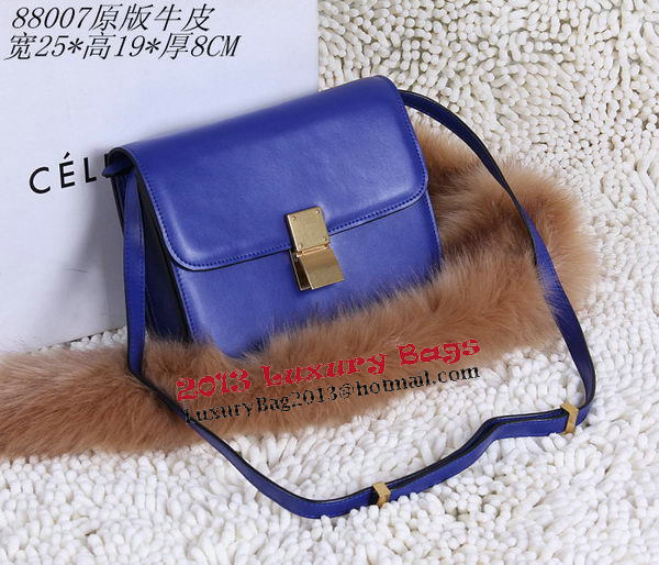 Celine Classic Box Small Flap Bag Calfskin C88007T Blue