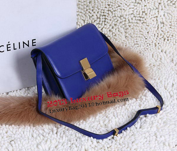 Celine Classic Box Small Flap Bag Calfskin C88007T Blue