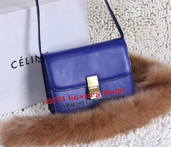 Celine Classic Box Small Flap Bag Calfskin C88007T Blue