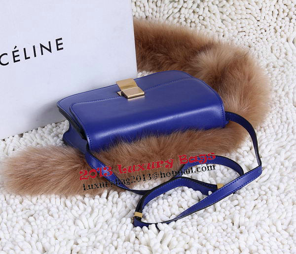 Celine Classic Box Small Flap Bag Calfskin C88007T Blue