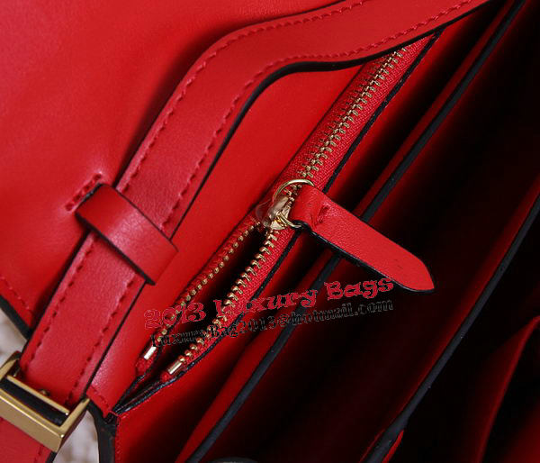 Celine Classic Box Small Flap Bag Calfskin C88007T Red