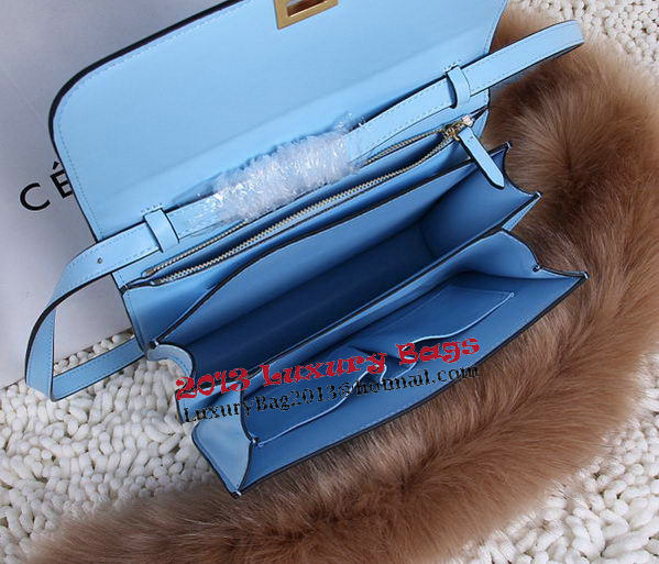 Celine Classic Box Small Flap Bag Calfskin C88007T Skyblue