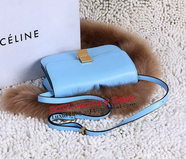 Celine Classic Box Small Flap Bag Calfskin C88007T Skyblue