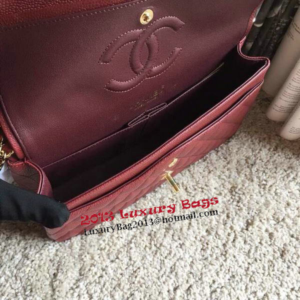 Chanel 2.55 Series Flap Bag Original Caviar Leather A1112 Burgundy