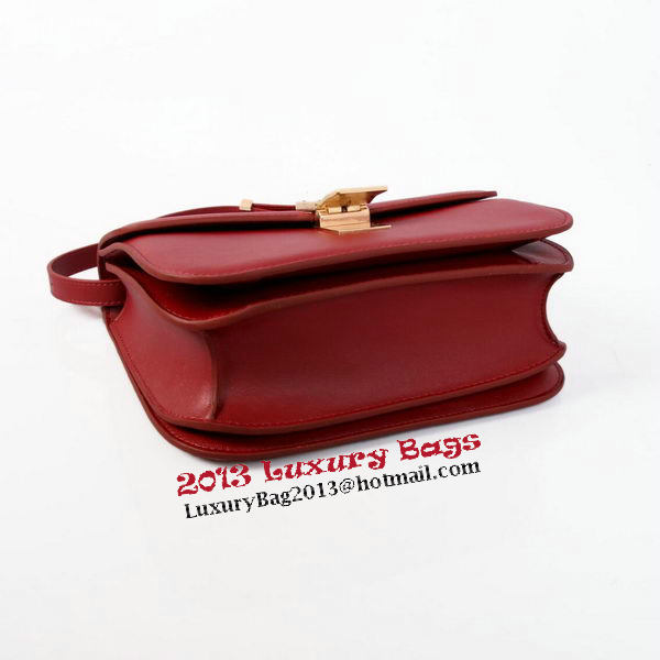 Celine Classic Box Small Flap Bag Smooth Leather C88007C Burgundy