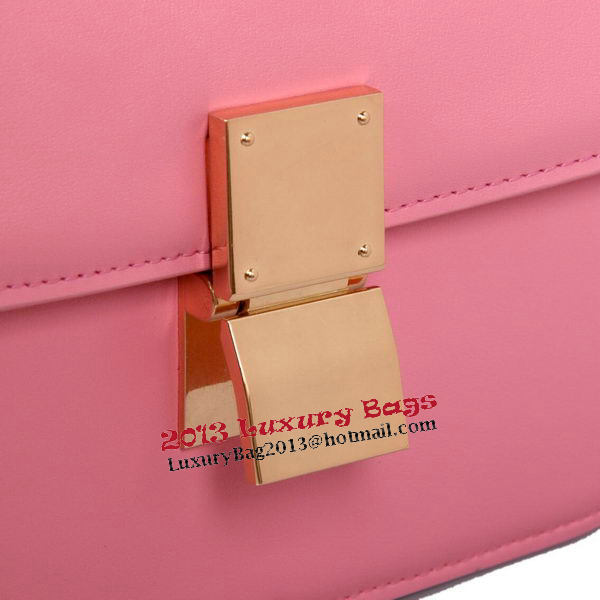 Celine Classic Box Small Flap Bag Smooth Leather C88007C Pink