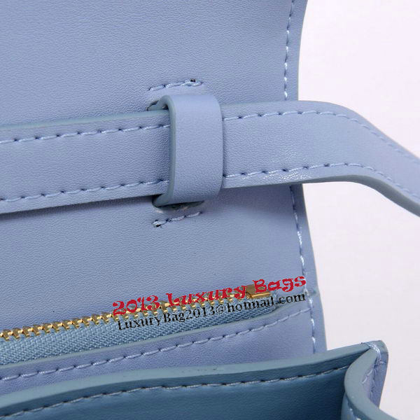 Celine Classic Box Small Flap Bag Smooth Leather C88007C SkyBlue