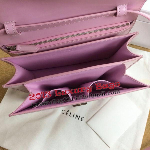 Celine Classic Box Small Flap Bag Smooth Leather C11042 Light Pink