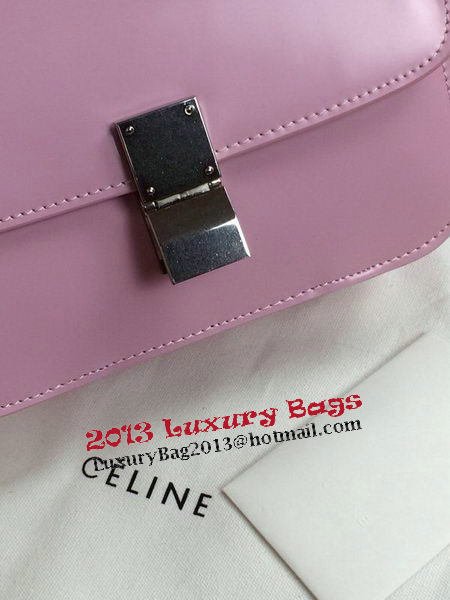 Celine Classic Box Small Flap Bag Smooth Leather C11042 Light Pink