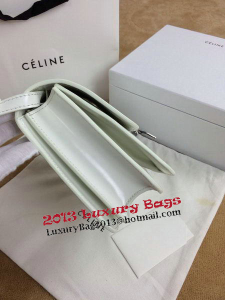 Celine Classic Box Small Flap Bag Smooth Leather C11042 OffWhite