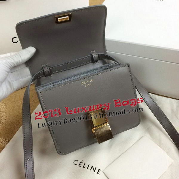 Celine Classic Box mini Flap Bag Smooth Leather C11041T Grey