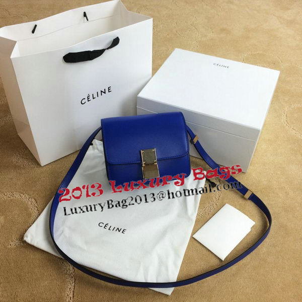 Celine Classic Box mini Flap Bag Smooth Leather C11041T Royal