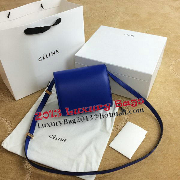 Celine Classic Box mini Flap Bag Smooth Leather C11041T Royal