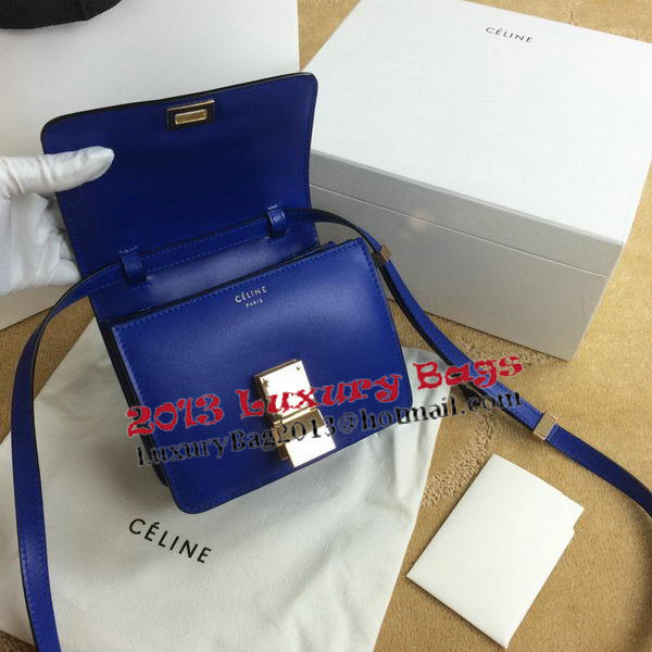 Celine Classic Box mini Flap Bag Smooth Leather C11041T Royal