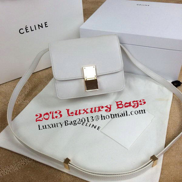 Celine Classic Box mini Flap Bag Smooth Leather C11041T White