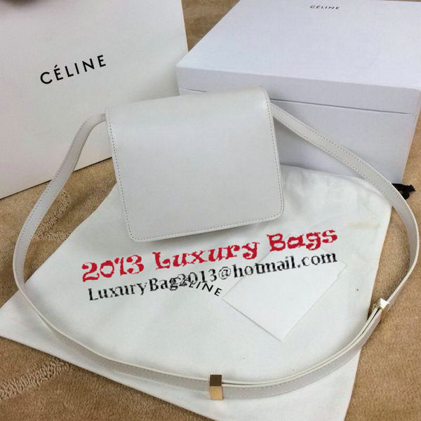 Celine Classic Box mini Flap Bag Smooth Leather C11041T White