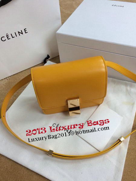 Celine Classic Box mini Flap Bag Smooth Leather C11041T Yellow