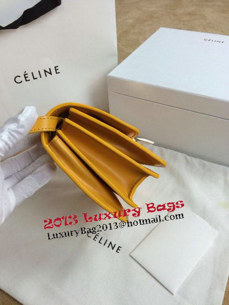 Celine Classic Box mini Flap Bag Smooth Leather C11041T Yellow