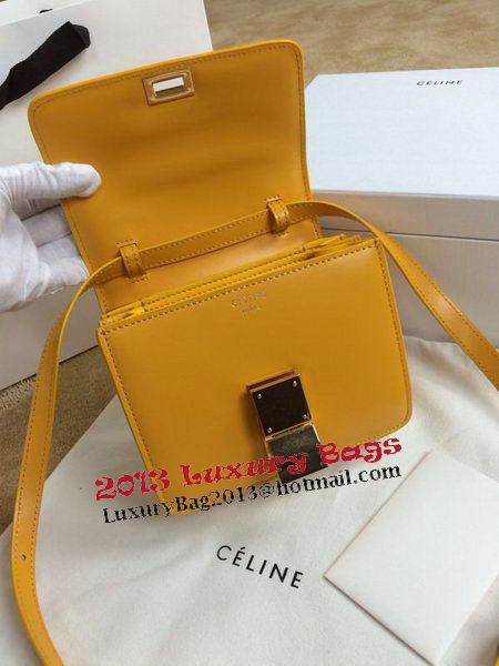 Celine Classic Box mini Flap Bag Smooth Leather C11041T Yellow