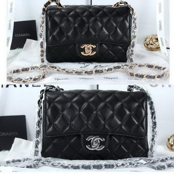 Chanel Classic Flap Bags Sheepskin Leather A1116 Black