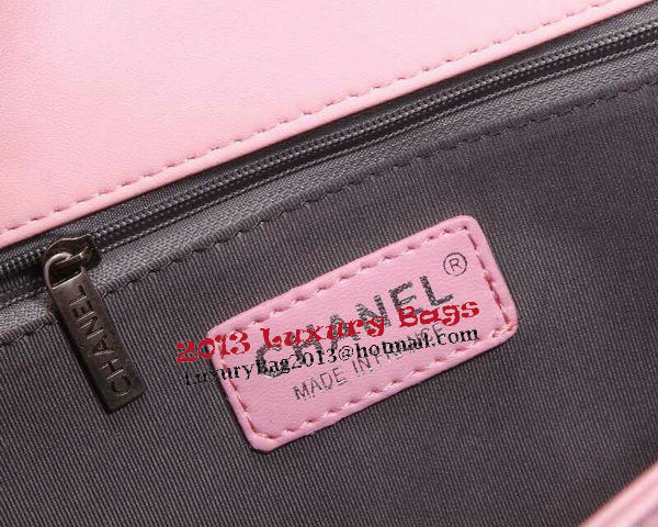 Boy Chanel Flap Shoulder Bag Herringbone Stitching CHA6817 Pink