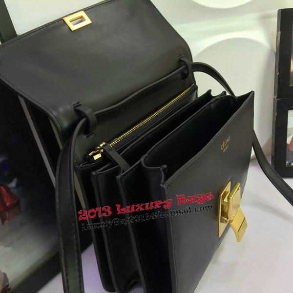 Celine Classic Box Flap Bag Calfskin Leather C88008 Black