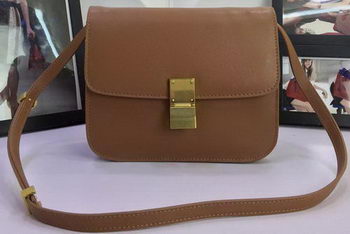 Celine Classic Box Flap Bag Calfskin Leather C88008 Wheat