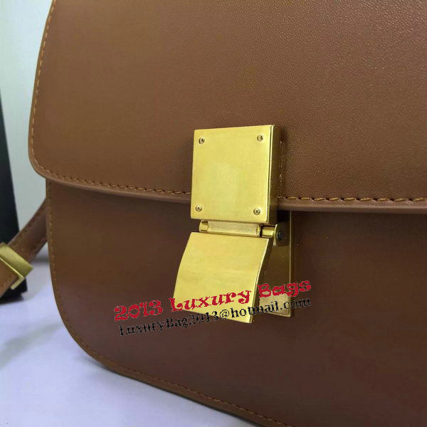 Celine Classic Box Flap Bag Calfskin Leather C88008 Wheat