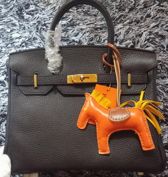 Hermes Birkin 30CM Tote Bags Litchi Leather H30LI Black