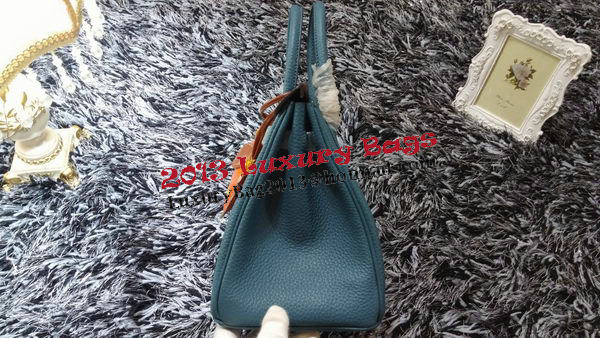 Hermes Birkin 30CM Tote Bags Litchi Leather H30LI Blue