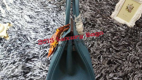 Hermes Birkin 30CM Tote Bags Litchi Leather H30LI Blue