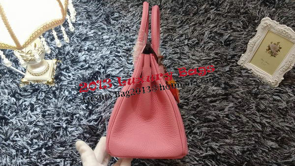 Hermes Birkin 30CM Tote Bags Litchi Leather H30LI Cherry