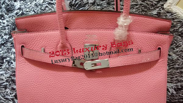 Hermes Birkin 30CM Tote Bags Litchi Leather H30LI Cherry