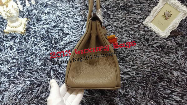 Hermes Birkin 30CM Tote Bags Litchi Leather H30LI Khaki