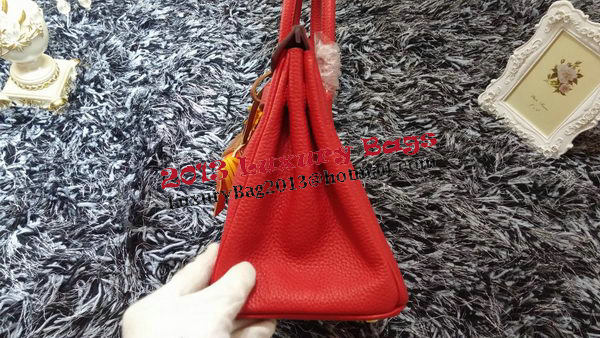 Hermes Birkin 30CM Tote Bags Litchi Leather H30LI Red