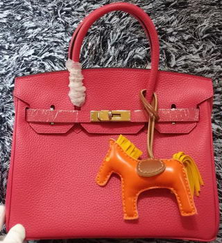 Hermes Birkin 30CM Tote Bags Litchi Leather H30LI Rose