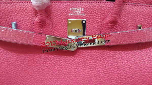 Hermes Birkin 30CM Tote Bags Litchi Leather H30LI Rose