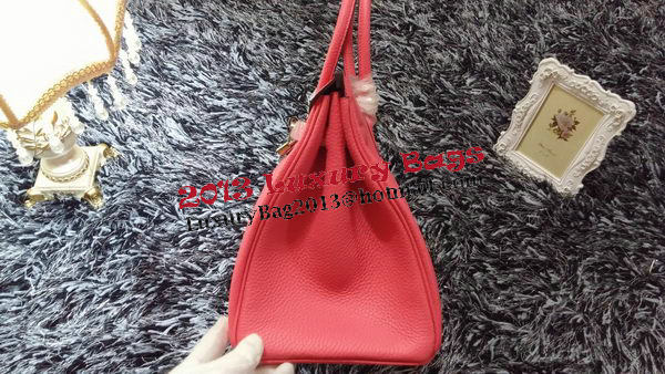 Hermes Birkin 35CM Tote Bag Litchi Leather HB35GL Cherry