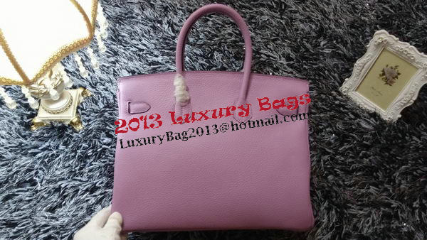 Hermes Birkin 35CM Tote Bag Litchi Leather HB35GL Lavender