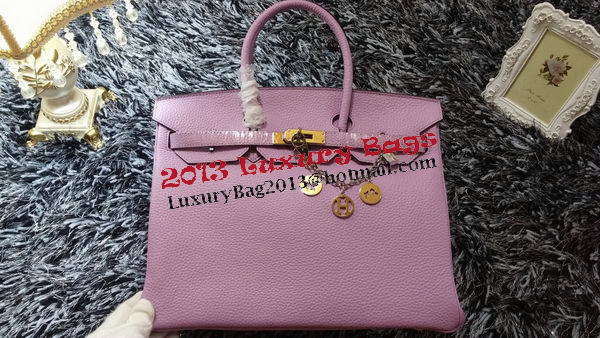 Hermes Birkin 35CM Tote Bag Litchi Leather HB35GL Lavender