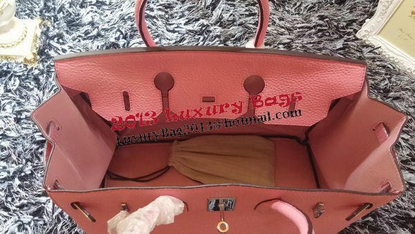 Hermes Birkin 35CM Tote Bag Litchi Leather HB35GL Pink