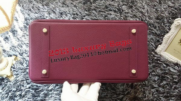 Hermes Birkin 35CM Tote Bag Litchi Leather HB35GL Purple